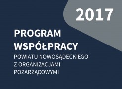 Obrazek: 2017 r. - Program Współpracy Powiatu Nowosądeckiego z&nbsp;Organizacjami Pozarządowymi